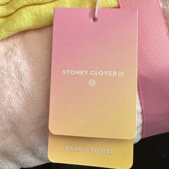Stoney Clover Lane x Target Pink and Yellow Beach Towel - Picture 2 of 2